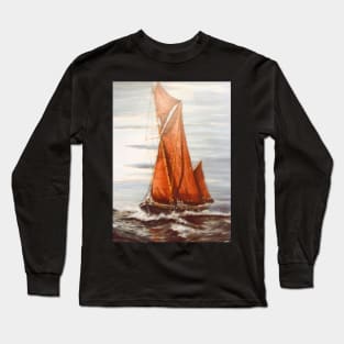 THAMES SAILING BARGE 'MAY' AT SEA Long Sleeve T-Shirt